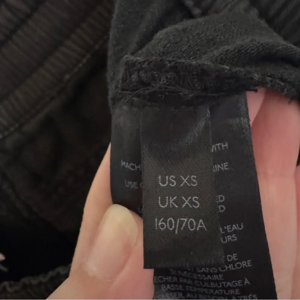 Free People Linen Blend Black Cargo Pants